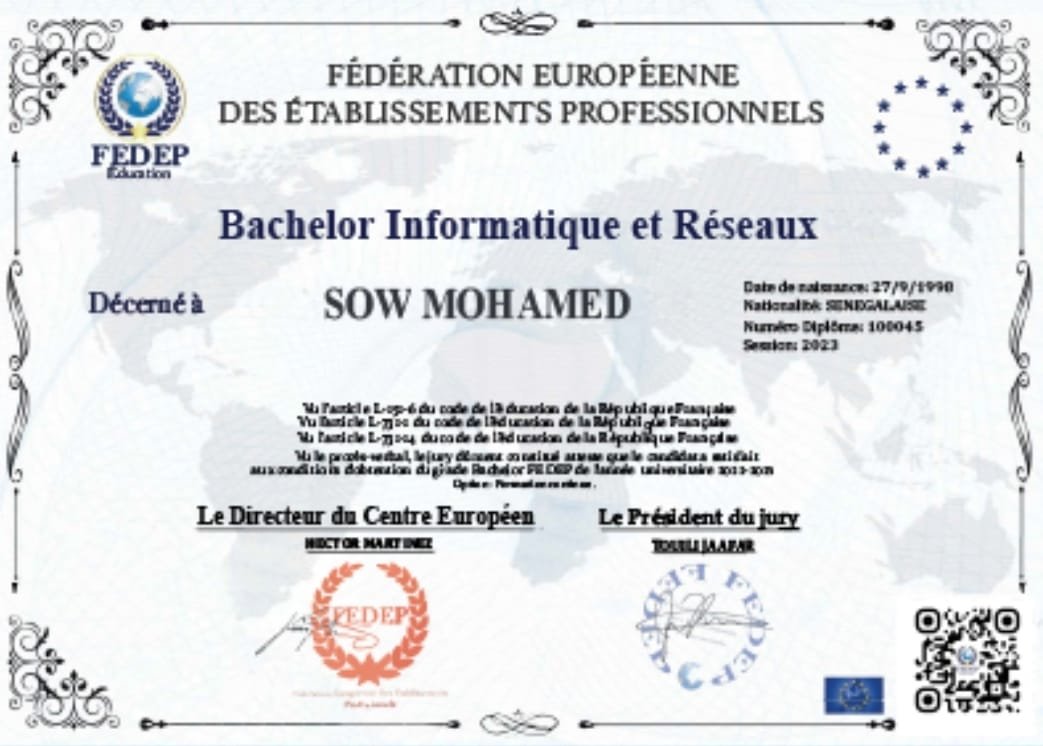Licence Professionnelle — Informatique, Réseaux et Sécurité
